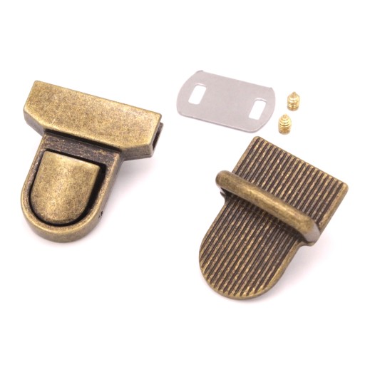 Zapínanie na tašku 32 mm x 29 mm mosadz