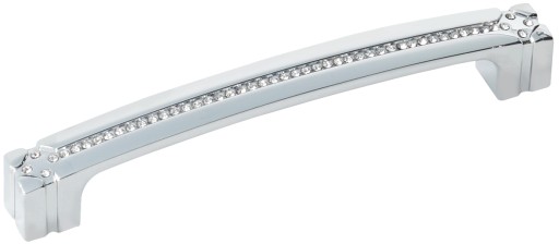 Nábytková úchytka s chrómovými kryštálmi, rozteč 96 mm - UKS012 AMIX