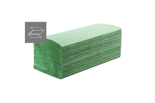 ZZ skladaná papierová utierka DGA Optima, zelený zberový papier, 200 listov