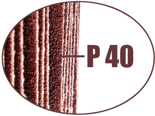 BRÚSNY KOTOÚČ S KLAPKOVOU BRÚSOU NA STOPKE PRE VŔTAČKU 30x15 GR. 40 PL
