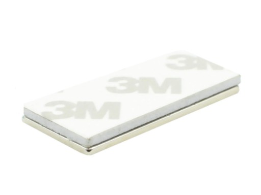 NEODYMOVÝ TAŠŤOVÝ MAGNET 40x20x2 mm S LEPIKOM 3M