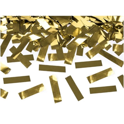 Vystreľovacia CONFETTI trubica, metalická zlatá, 60 cm
