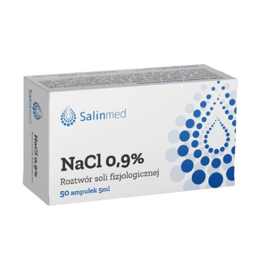 Salinmed NaCl 0,9%, fyziologický roztok 5mlx50 kusov