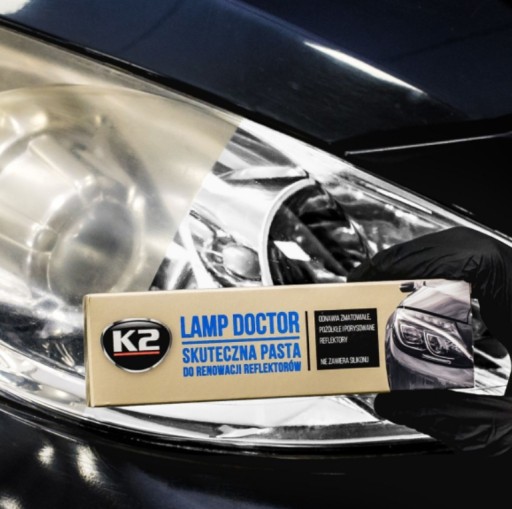 K2 LAMP DOCTOR Efektívna leštiaca pasta na LEŠTENIE SVETLOMETOV