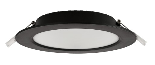 LED stropné svietidlo, zápustné, zápustné, 12W, 1200lm, 4000K, čierne