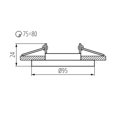 MORTA CT-DTO50-SR 26716 stropné svietidlo