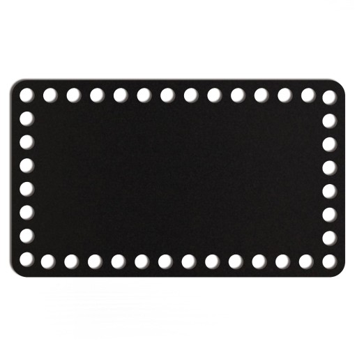 čierny základný košík spodný 13x22cm HDF obdĺžnik