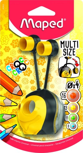 Maped 2 Hole Sharpener + 2 Bee Caps