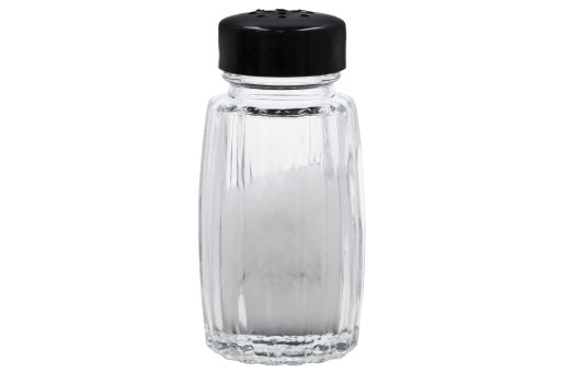 Nádoba na korenie korenie soľ korenie sklenená čierna 50ml korenička