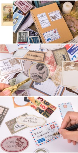 Retro Scrapbookingové nálepky na Scrapbookingové steny