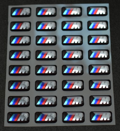 1 ks ZNAK BMW M-POWER ODZNAK LOGO NA ZLIATINÝCH DISKOCH VOLANT 17x9 CHROM.