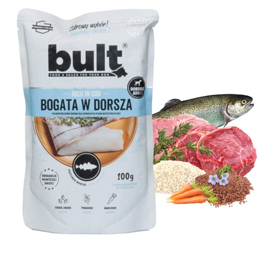 BULT Mokré krmivo pre psov Mix of Flavors 6x100g