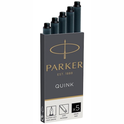 Náplne s čiernym atramentom 5 ks, Parker