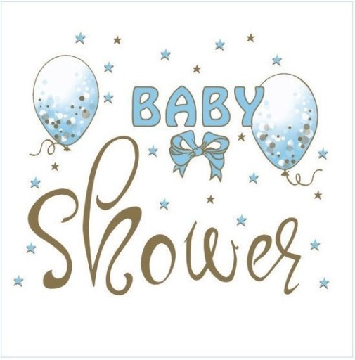 BABY SPRCHA Sada tanierov, šálok, obrúskov, modrých hviezd