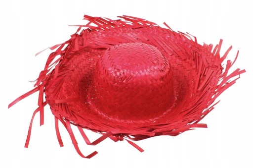 havajský klobúk STRAW hawaii RED outfit