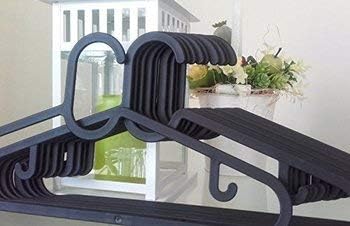 UNIVERZÁLNE VEŠIAKY NA OBLEČENIE, ČIERNA, 25 ks