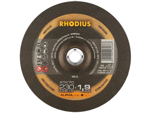 DISKY NEREZOVÉ KOTOUČE REZACIE INOX 230x1,9 RHODIUS GERMANY XT70