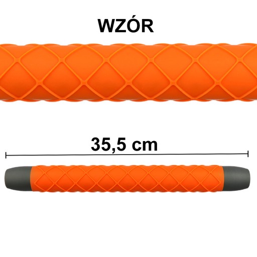 KUCHYNSKÝ OZDOBNÝ VALEC NA KUCHYNSKÉ CESTO oranžové ROMBS 35,5 cm