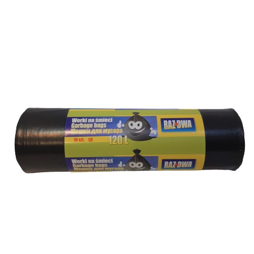 Cz - LDPE vrecia na odpad, čierne, 120L, a'10