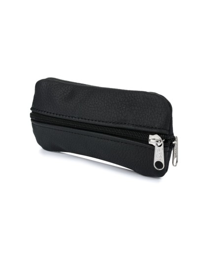 BLACK KEY CASE veľké obojstranné kožené ploché dlhé kapacity