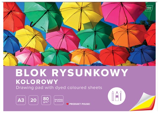 FAREBNÝ VÝKRESOVÝ BLOK 20 LIST 10 FARIEB A3