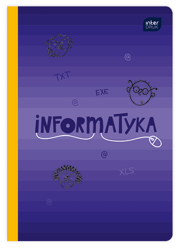 Zápisník Interprint A5 so 60 štvorcovými listami informačných technológií
