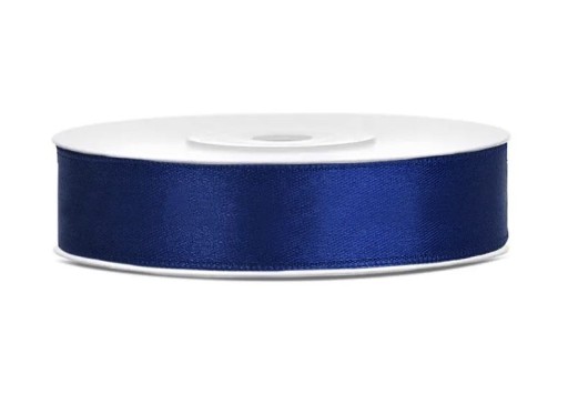 Saténová stuha - PartyDeco - námornícka modrá 12 mm x 25 m