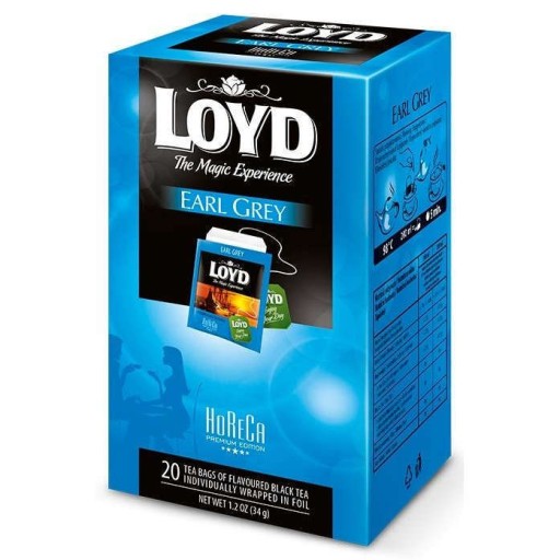 Čaj Earl Grey čierny v obálkach Loyd Horeca Premium 20 ks