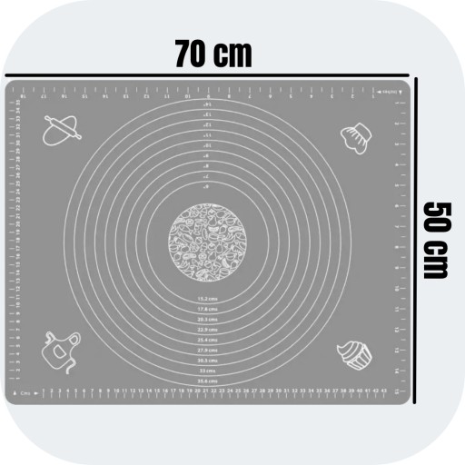VEĽKÁ SILIKÓNOVÁ PODLOŽKA NA PEČENIE S ROZMERMI KUCHYŇSKÁ PODLOŽKA 70x50 XXL