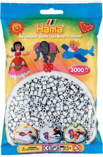 Zažehľovacie korálky GREY 3000 HAMA 201-70