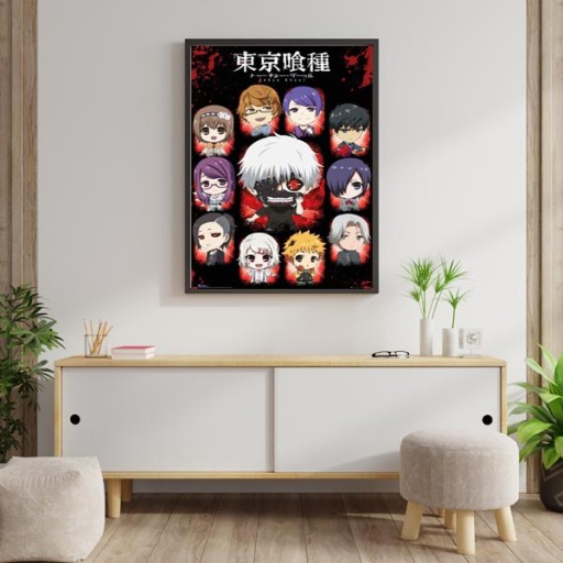 Tokyo Ghoul chibi Plagát anime hrdinov 61x91,5
