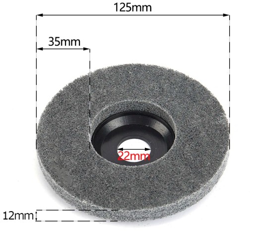 NYLONOVÝ LEŠTIACI KOTÚČ Z RELEZNEJ OCELE, 125 mm