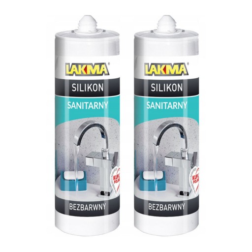 2x Sanitárny silikón Lakma, bezfarebný, 150 ml