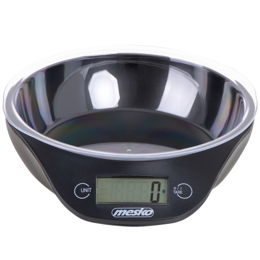 Elektronická kuchynská váha s miskou, čierna, 5kg, digitálna, presná