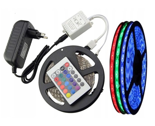 300 SMD LED PRUH VODODOLNÝ 5M RGB + SÚPRAVA DIAĽKOVÉHO OVLÁDANIA DARČEK VIAC FARBE