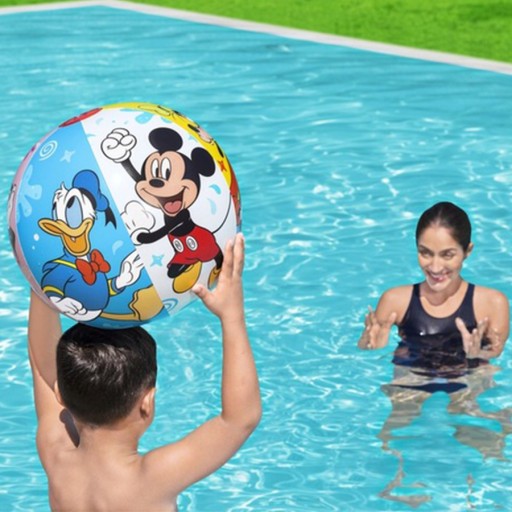 NAFUKOVACÍ VODNÁ PLÁŽOVÁ LOPTA PRE DETI DISNEY JUNIOR 51CM BESTWAY 91098