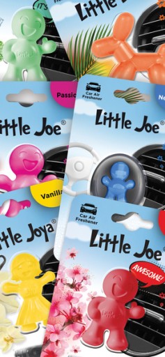 Little Joe OK Fruit oranžový osviežovač vzduchu do auta pre mriežkový difúzor