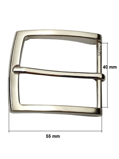 Spona na opasok nohavíc 4 cm 40 mm strieborná