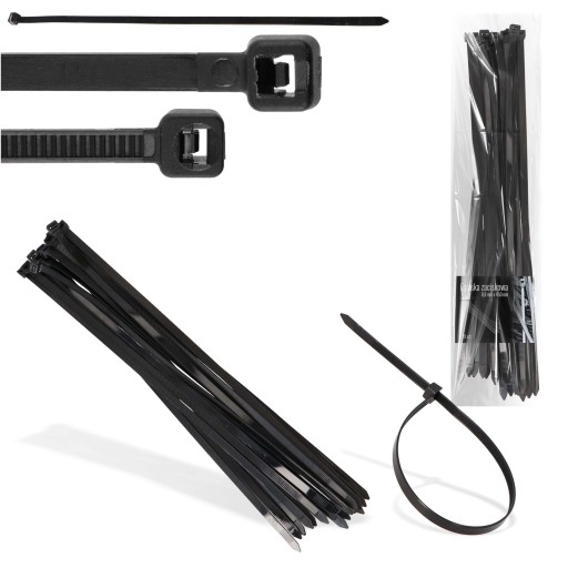 20x sťahovacie pásky Káblové pásky Zipsy 8,8 x 450 mm Silné UV sťahovacie pásky