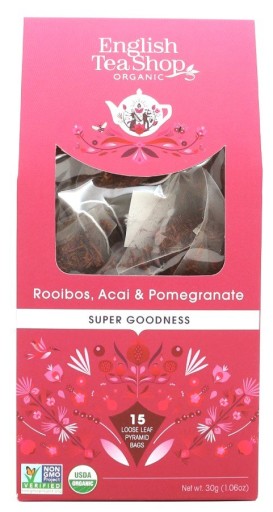 Anglický čaj Rooibos Bylinný čaj z granátového jablka 15x2g