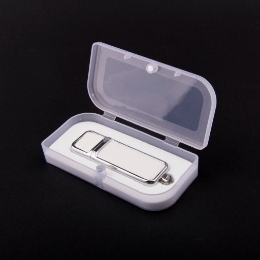 priehľadný plastový kožený USB box