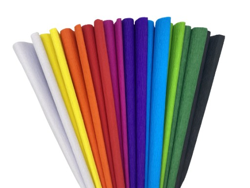 CRIPPED hodvábny papier PASTEL 25cm/200cm 10 FARIEB SDM