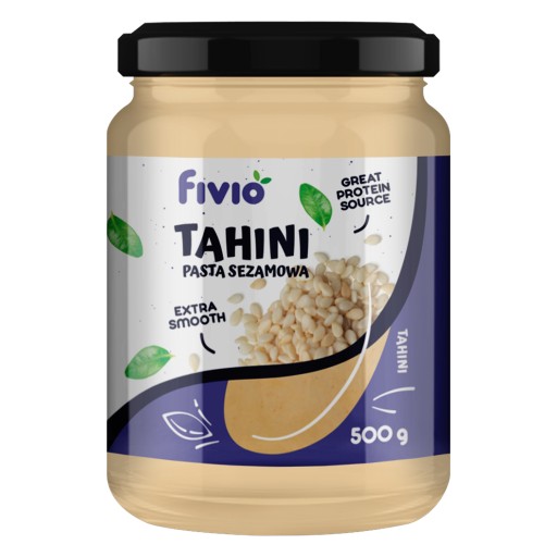 TAHINI SEZAMOVÁ PASTA 500G PRÍRODNÉ SEZAMOVÉ MASLO 100% LAHODNÉ