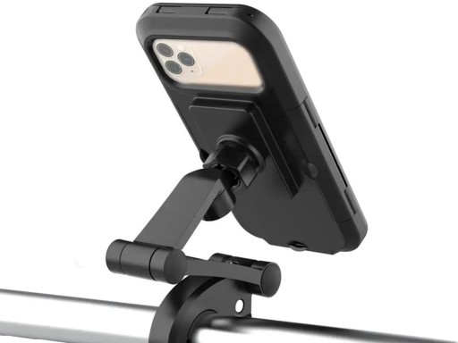 Držiak telefónu na bicykel pre váš telefón, vodotesný, uzamykateľný, otočný o 360 stupňov