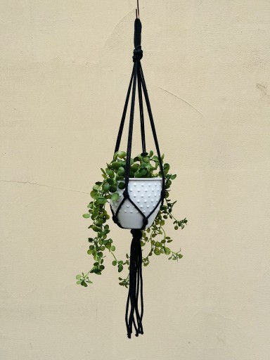 Závesný stojan na kvety MACRAMA Z BOHO LINE ANTRACIT