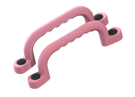 SLNKO - IHRISKO RÚČKY 240 mm - 2 ks SO SKRUTKAMI SVETRORUŽOVÁ BK