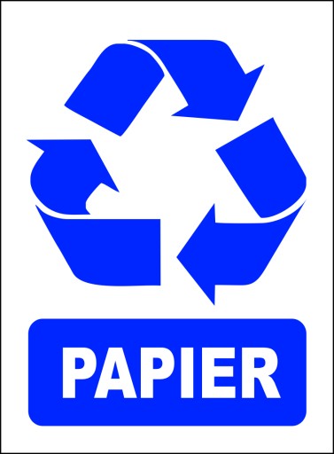 Recyklačná nálepka PAPIER 15x20 cm - 1 kus