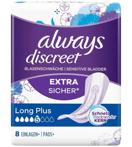 Always, Long Plus slipové vložky, 8 kusov