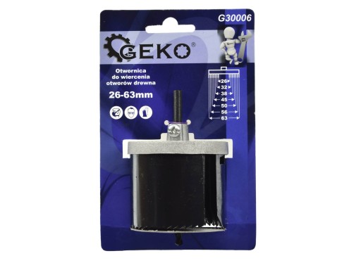 Dierovacie píly na vŕtanie otvorov do dreva 26-63mm GEKO