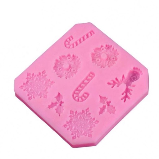 Silikónová forma vianočný fondant na snehové vločky soba